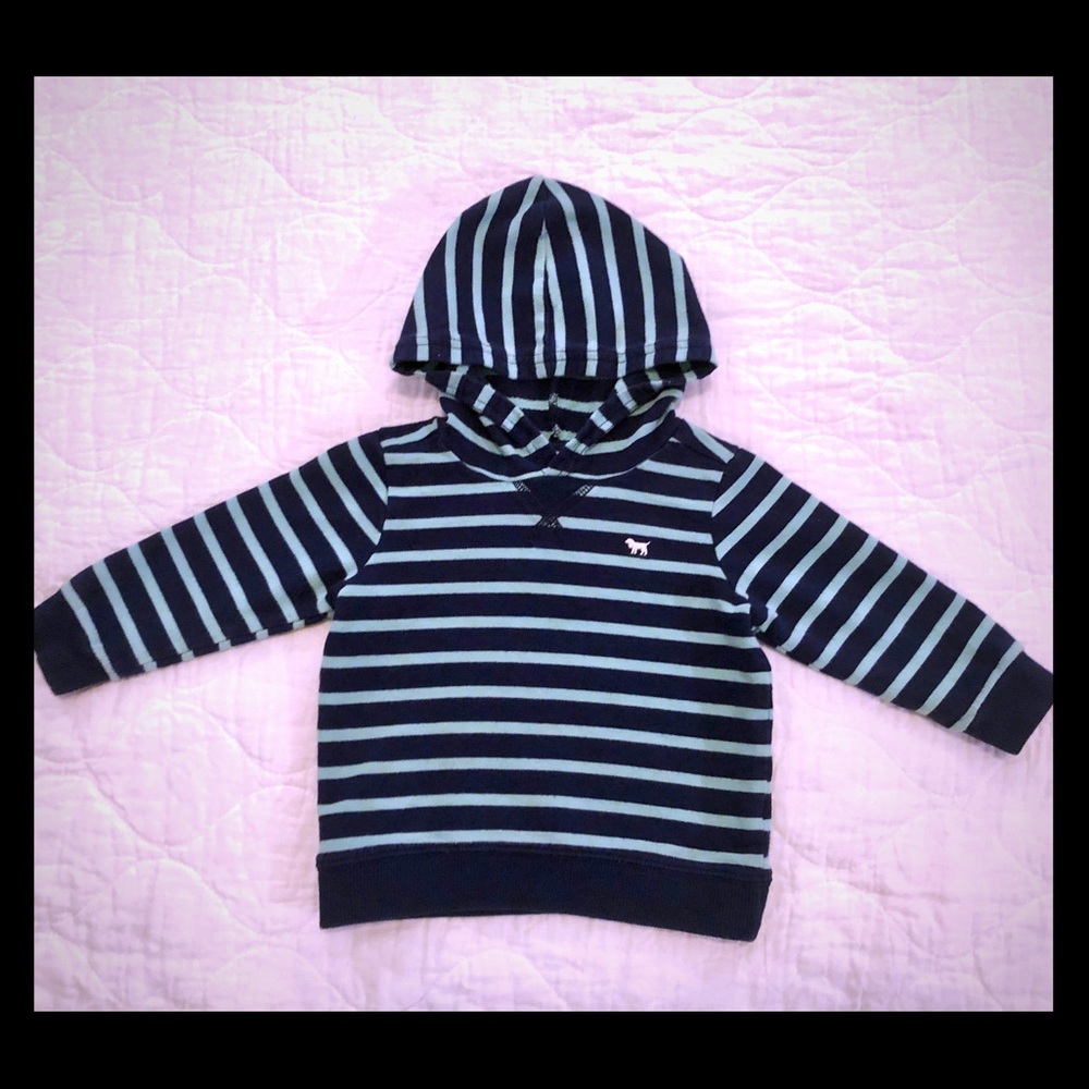 Striped hooded sweatshirt